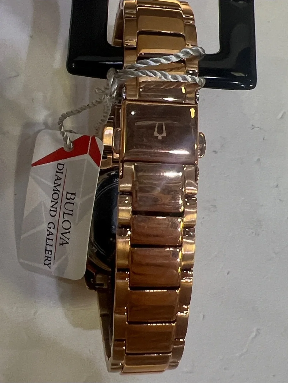 Bulova Rose Gold-Tone Mother of Pearl and Diamonds Watch